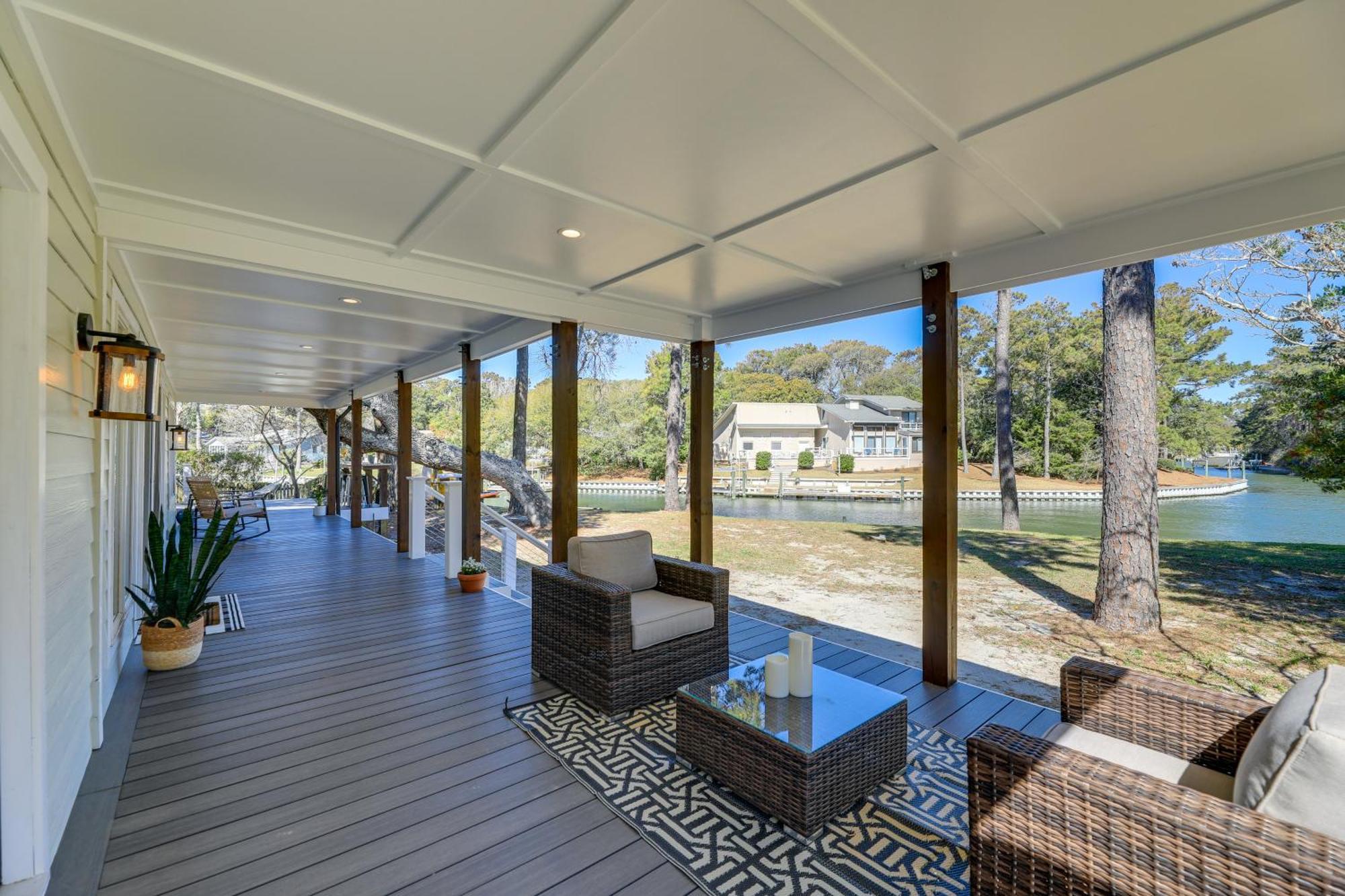 Waterfront Pine Knoll Shores Gem With Boat Dock Exterior photo